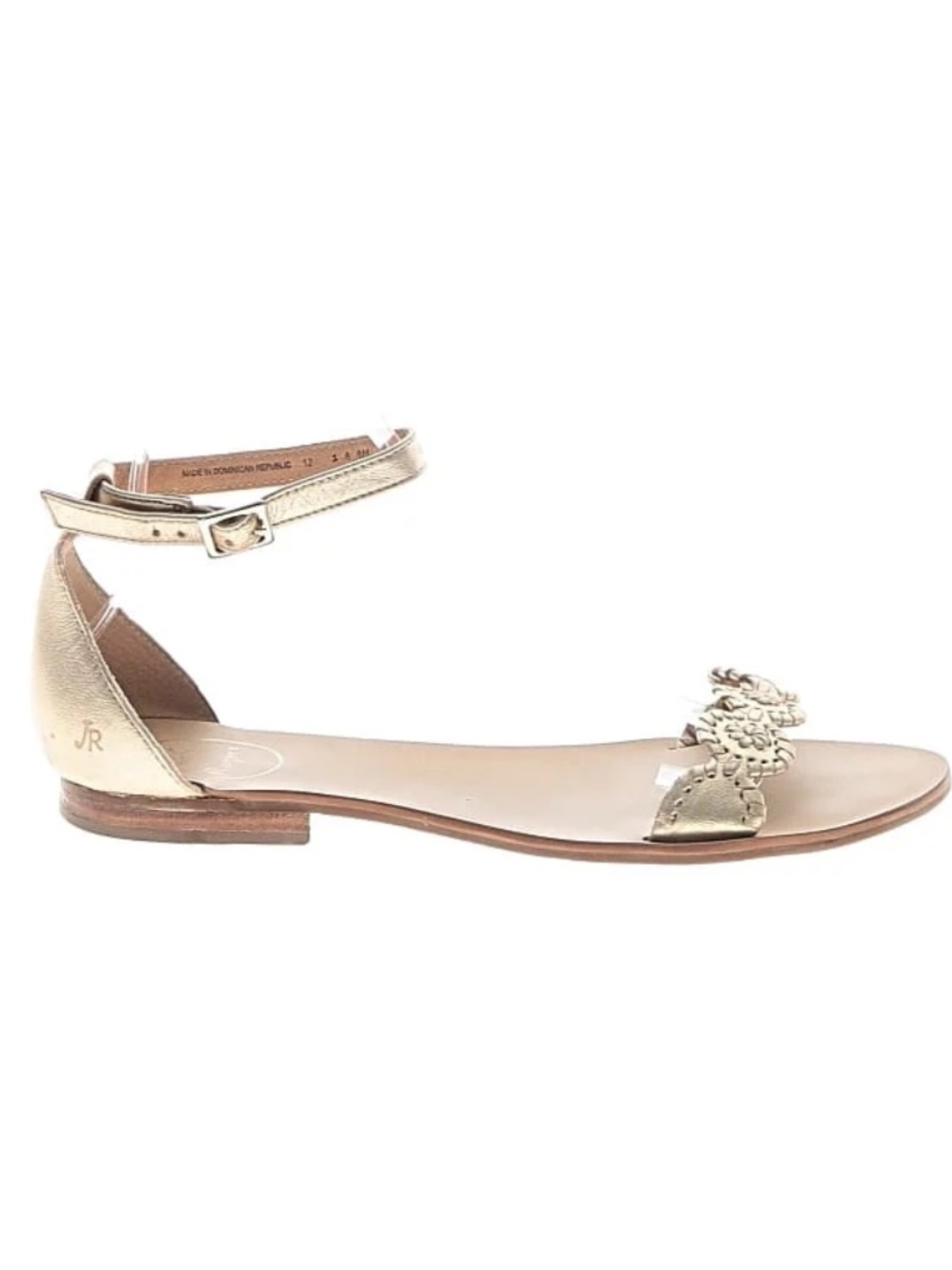 Jack Rogers Daphne Ankle Strap Flat Sandal Rose Gold size 9
